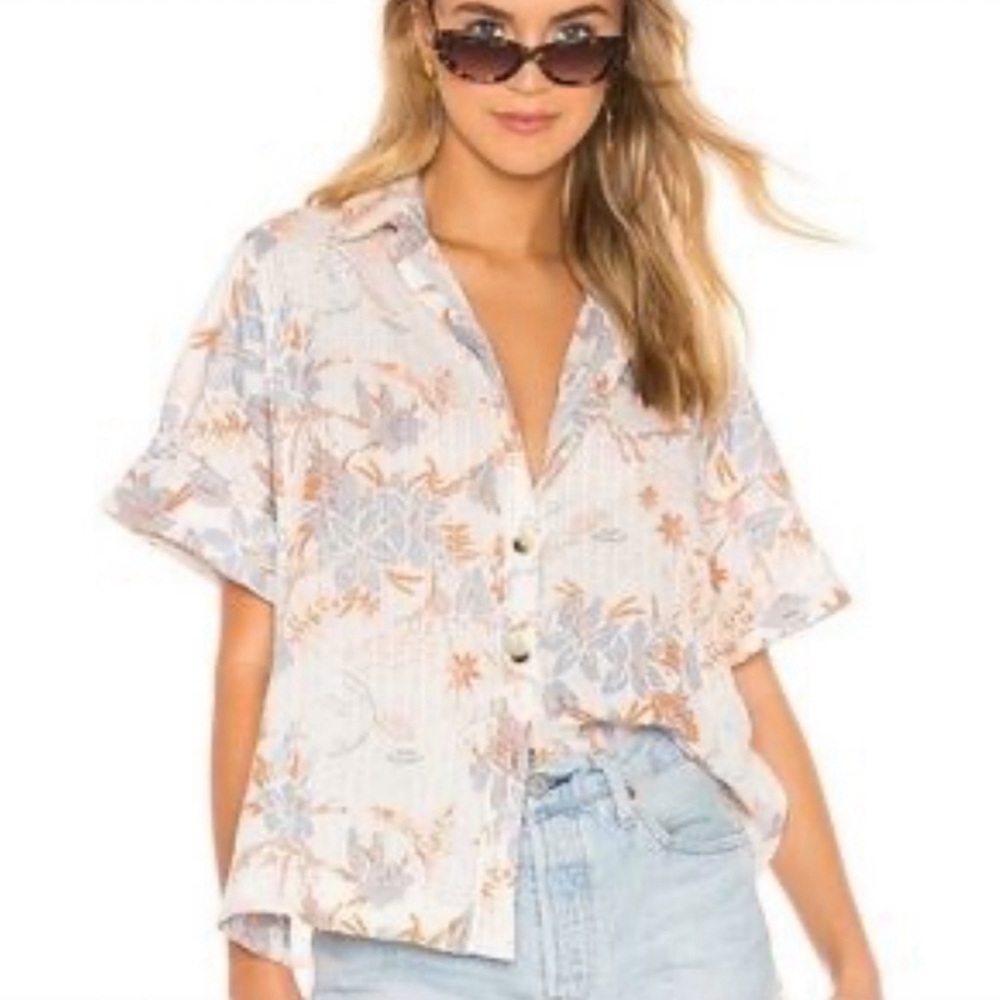 Free People cotton Hawaiian Shirt